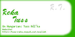reka tuss business card